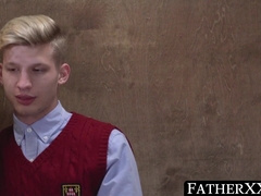 FatherXXX.com - Lad's raw dt leads to a wet, religious practice with a insatiable father