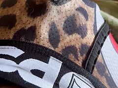 Army specialist jerks off in uniform and leaks precum in his undies