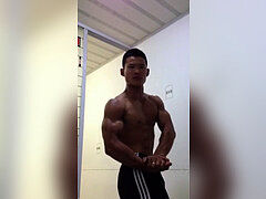 chinese Muscle in restroom