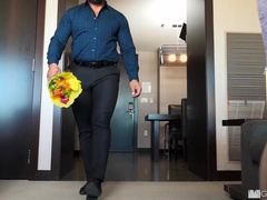 Twink Lets Stepmoms Date Stretch Open His Butthole - Dillon Diaz, Peeping Tom And Adrian Duval