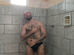 Taking a bathroom, frigging unshaved Ass and Masturbating with Louis Ferdinando