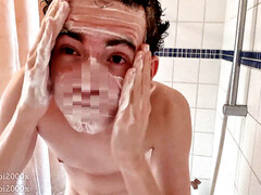 Gay shower, pretty boy, big ass