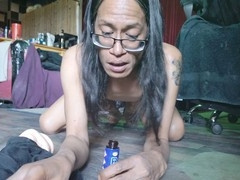 Jeroen Elswijk enjoys some gay anal play with a chastity cage and a rosebud twist