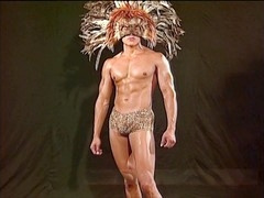 Gay muscle jock, full salute, muscle hunks