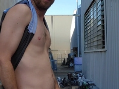 Caught fapping & jizzing outdoors