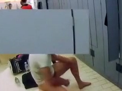 Straight Dude Playing With His Cock In The Locker Room