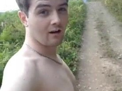 Risky Outdoors Exhibitionist, Bare Walk in Public