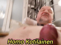 Bummer Kotilainen in ample black fuck stick in his bootie.