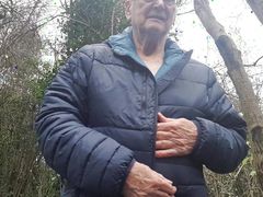 Half naked under a coat
