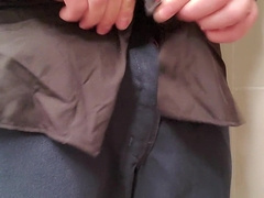 Public Onanism - Pipe was to rigid to go into work, so I came in the parking garage.