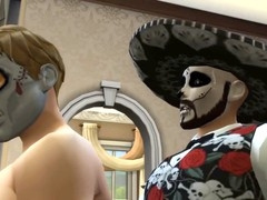 Gay fucked brutaly, halloween costume, slut boy