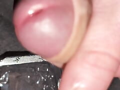 Rivers of Cum Leak and Edging Huge Load Multiple Cumshots Into Plastic Container Cup Sperm
