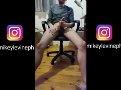 Ample Jizm Shot! Risky Mastrubating rock hard while family is next Door!!!