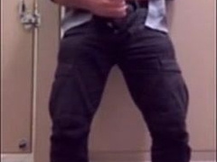 Wolf Wanking Off At Work In Restoom