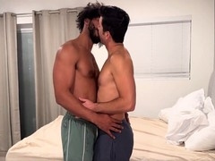 Gay porn, in english, hand-job