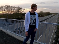 masturbating off on the bridge