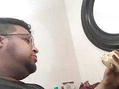 Something is a little bit different about this Mukbang Eatin video