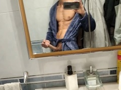 Filipino gay guys enjoy erotic talk while giving handjobs and experiencing huge cumshots