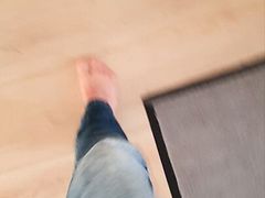Master Ramon takes a piss in his sexy tight jeans, hot