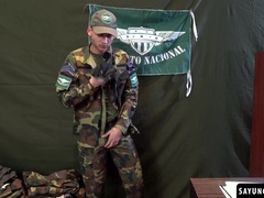 Kinky soldier got into a foursome fun with Sergeant Joris Leonard
