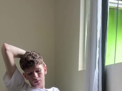 Twunk in his Lil Speedo Flashing off his bony bod