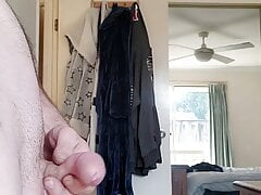 Wanking big soft cock with massive cum