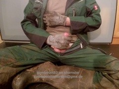 Hand job, gay boots, faggot