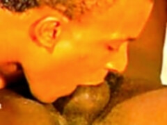 Black guy gets his ass pounded by a BBC and a dildo