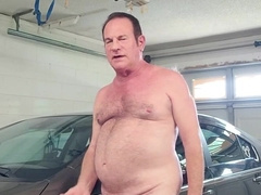 Dad Draining in the Garage