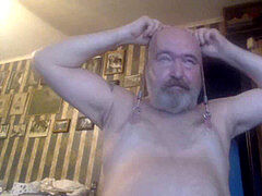 NIKOLAY SKOVORODA wanks off his humungous nips and micropenis