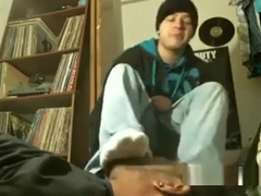 Black dude get own and feet on