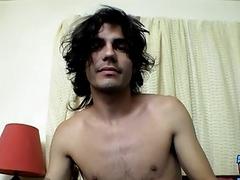 Handsome twink pulls his big cock out to jerk off