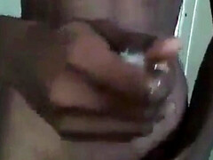 Wanking my big hard dick moaning cumshot.