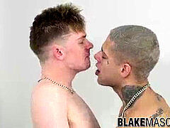 British studs Mickey Taylor and Blair Knight pound each other's asses hard