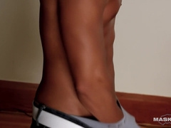 Latino Jock Carlos B Unleashes A Massive Load In Masked Glory