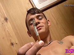 Slavery intercourse for a smoking homosexual