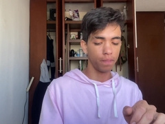 Evan Joss shows off his massive Colombian schlong and booty in hot solo play