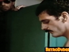 RetroDudes.com - Handsome men only deepthroat and facial in restroom fun
