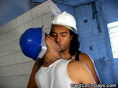 Burly Latino workers rectal fuckin'