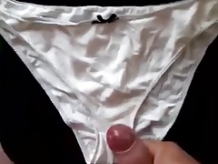 Another guy cumming on my wife's panties - knickers
