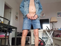 dressed in my cock-squeezing brief