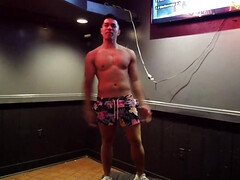 Langley Gold and Johnny Rapid banging in front of others