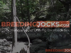 Hot hikers JJ Knight and Jack Hunter having raw fuck in the woods