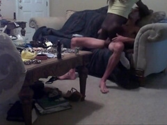 Black Tranny Barebacked by Tall White Guy