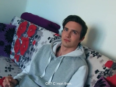 Cute brunette is happy to get his hairy ass fucked