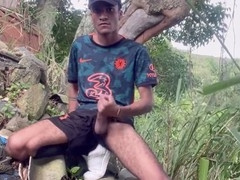 Solo pleasure, massive dick jerk, traditional handplay