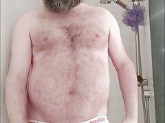 Chastity bear pisses white Aussiebum briefs