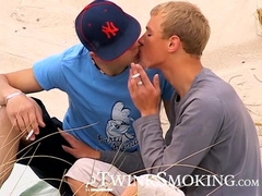 Hot Roma buried his big dick into the tight asshole of sexy Archi while keeping his s