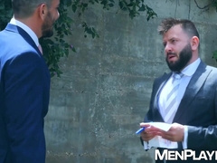 Hunk Joe Gillis hires Leo Grin as party planner and fuck buddy