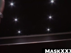 MaskXXX.com - Muscled queer stripper unclothes and indulges in solo onanism